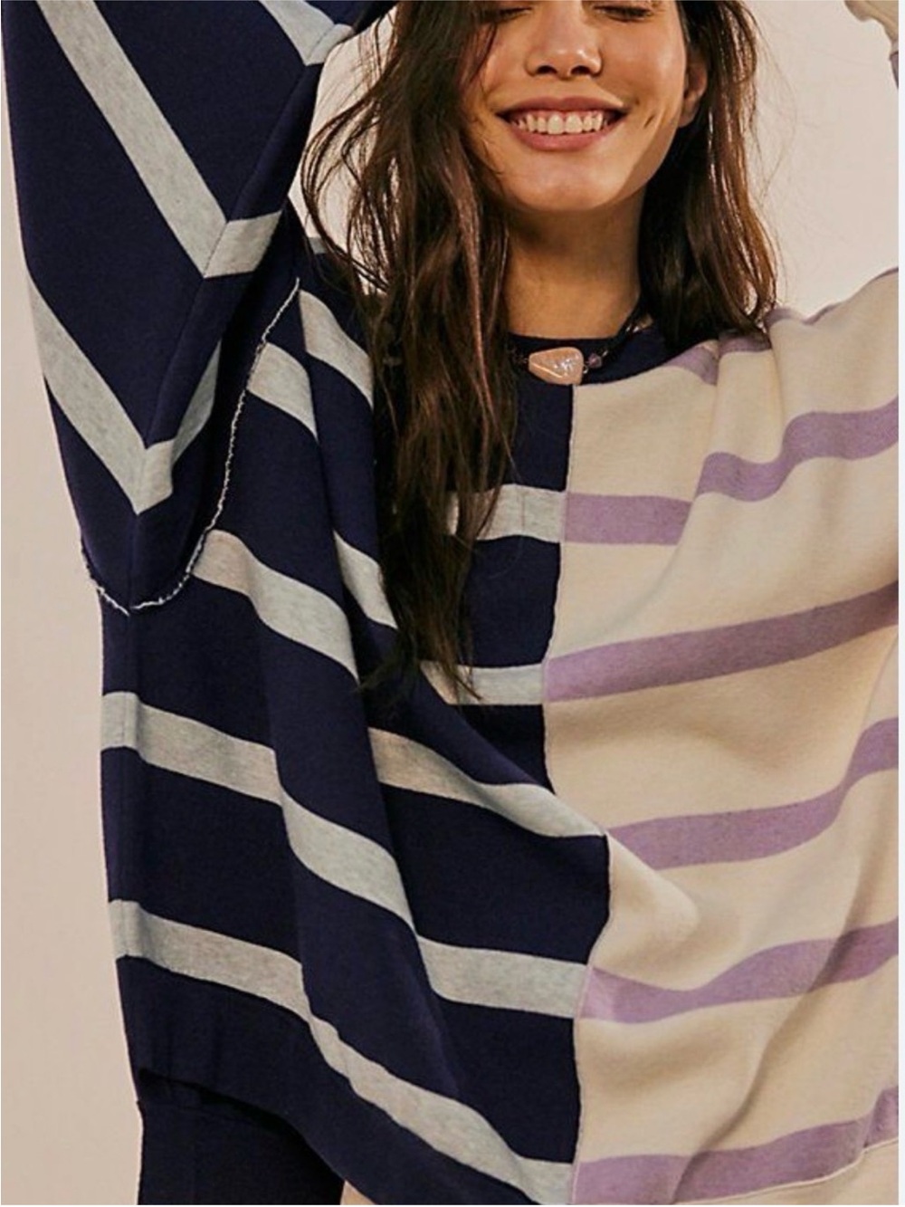 Free People Uptown Stripe Pullover